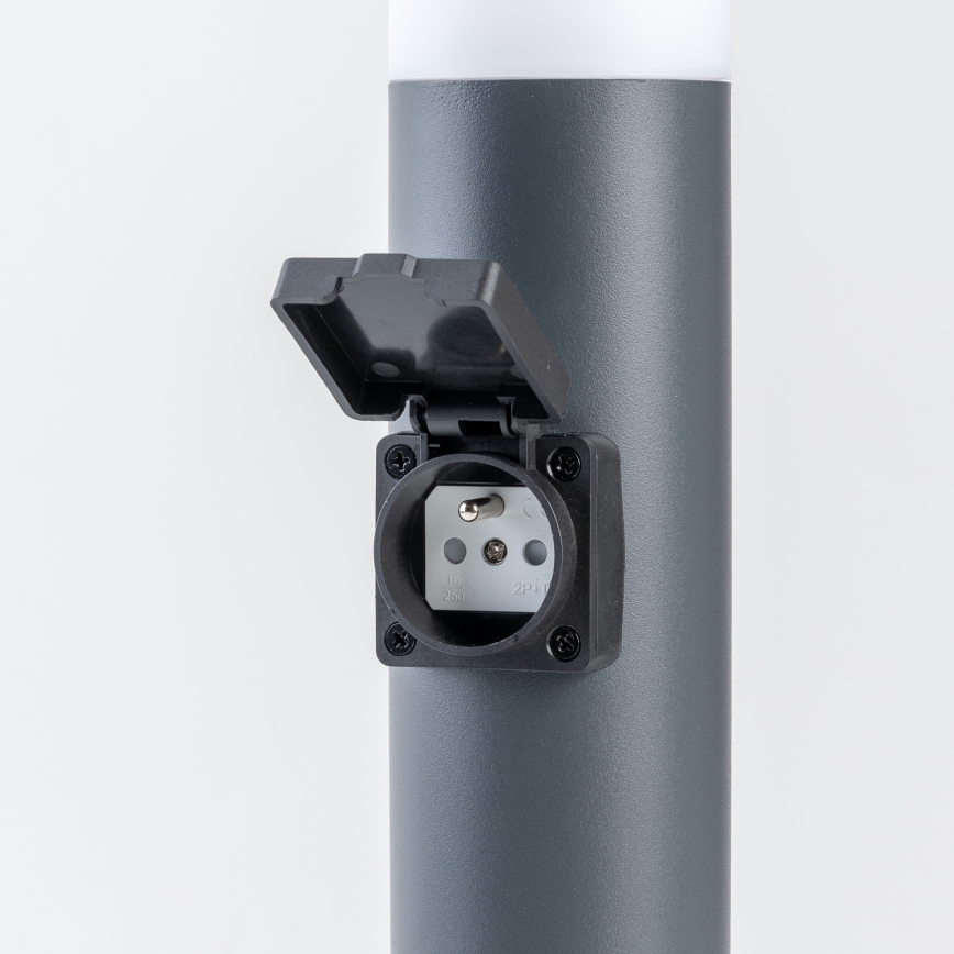 BRILAGI - Lâmpada LED exterior regulável com tomada ELIA 1xE27/6W/230V 2700-6500K IP44 Wi-Fi 50 cm antracite