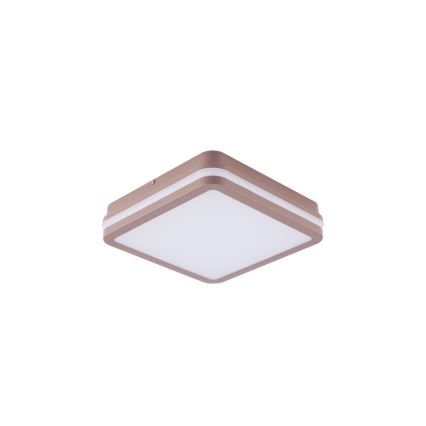 Brilagi - Luminária de teto para exterior com sensor BENE LED/18W/230V 21,5x21,5 cm castanha IP54
