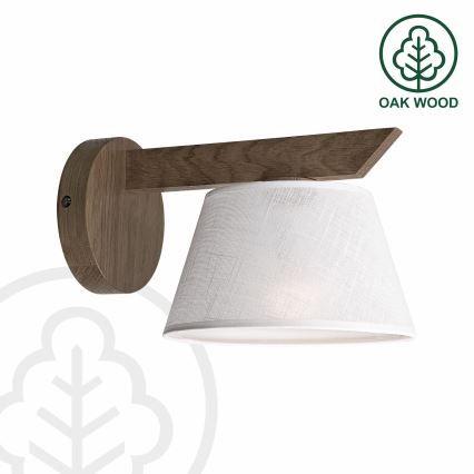 Brilagi - LED Luminária de Parede ANTHONY 1xE14/40W/230V carvalho nogueira/branco