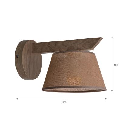 Brilagi - LED Luminária de Parede ANTHONY 1xE14/40W/230V carvalho nogueira/marrom