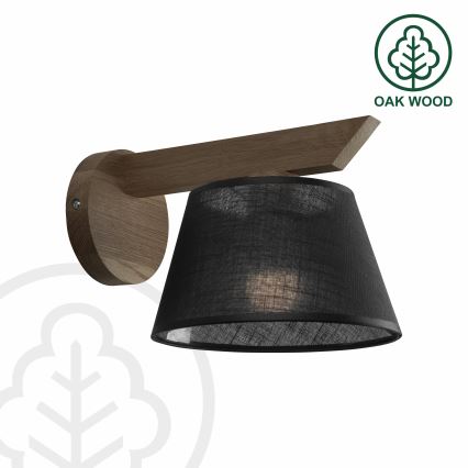 Brilagi - LED Luminária de Parede ANTHONY 1xE14/40W/230V carvalho nogueira/preto