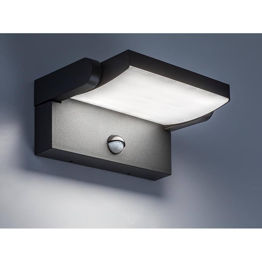 Brilagi - Luminária de parede LED exterior com sensor ANKLE LED/18W/230V 4000K IP65 antracite