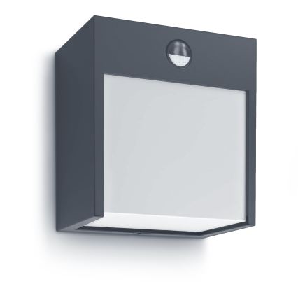 Brilagi - Luminária de parede LED exterior com sensor TERNI LED/12W/230V antracite IP44