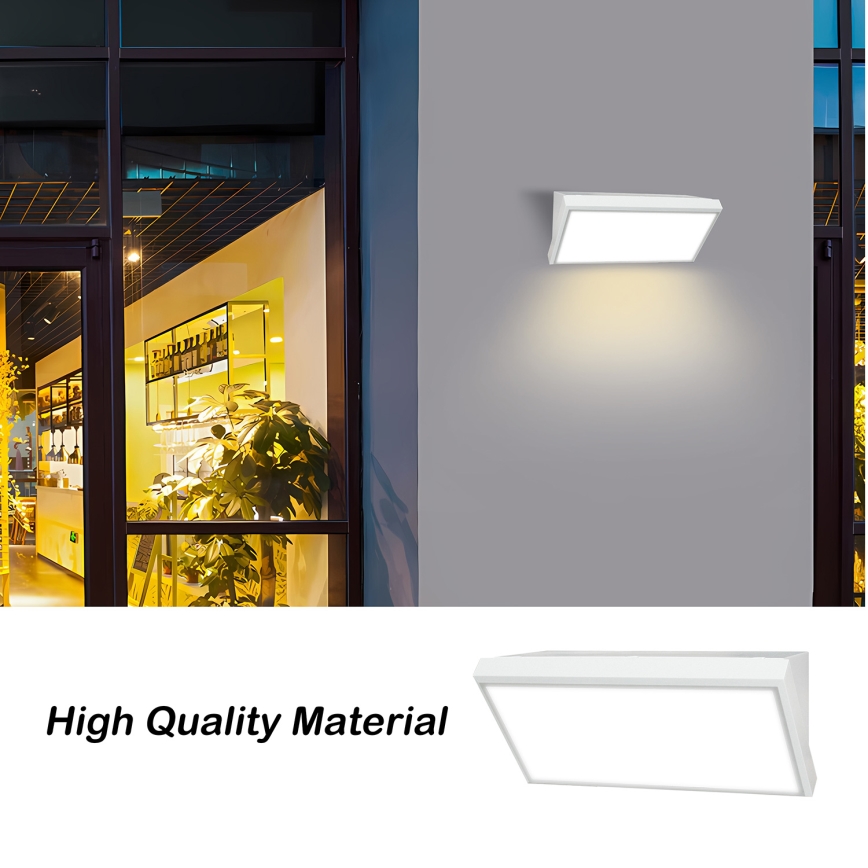 Brilagi - Aplique de parede exterior LED com sensor TRIANGLE LED/20W/230V branco IP65
