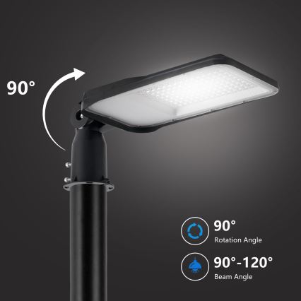Brilagi - Luminária de rua exterior com junta articulada URBANLIGHT LED/100W/230V preta IP65