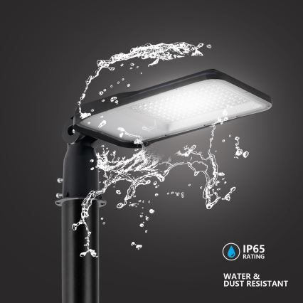 Brilagi - Luminária de rua exterior com junta articulada URBANLIGHT LED/100W/230V preta IP65