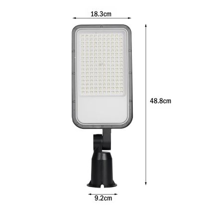 Brilagi - Luminária de rua exterior com junta articulada URBANLIGHT LED/100W/230V preta IP65
