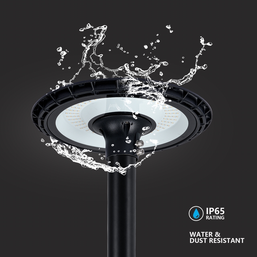 Brilagi - Luminária LED de rua exterior com poste de 3 m URBANSPARK LED/120W/230V preta IP65