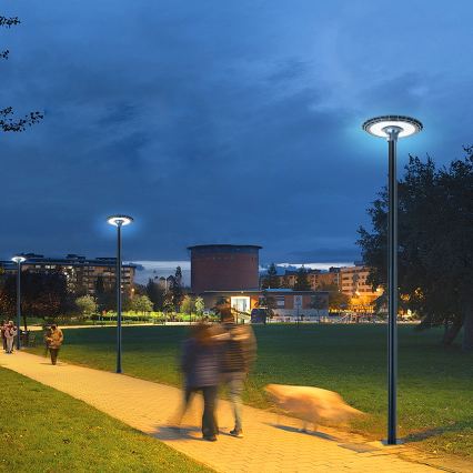 Brilagi - Luminária de rua LED para exterior com poste de 4 m URBANSPARK LED/120W/230V antracite IP65