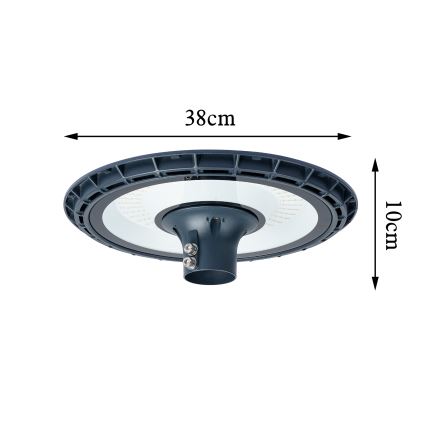 Brilagi - Luminária de rua LED para exterior com poste de 4 m URBANSPARK LED/120W/230V antracite IP65