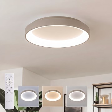 BRILAGI - LED Luminária de tecto dimerizável FALCON II LED/99W/230V 3000-6500K diâmetro 60 cm branco/bege + controlo remoto