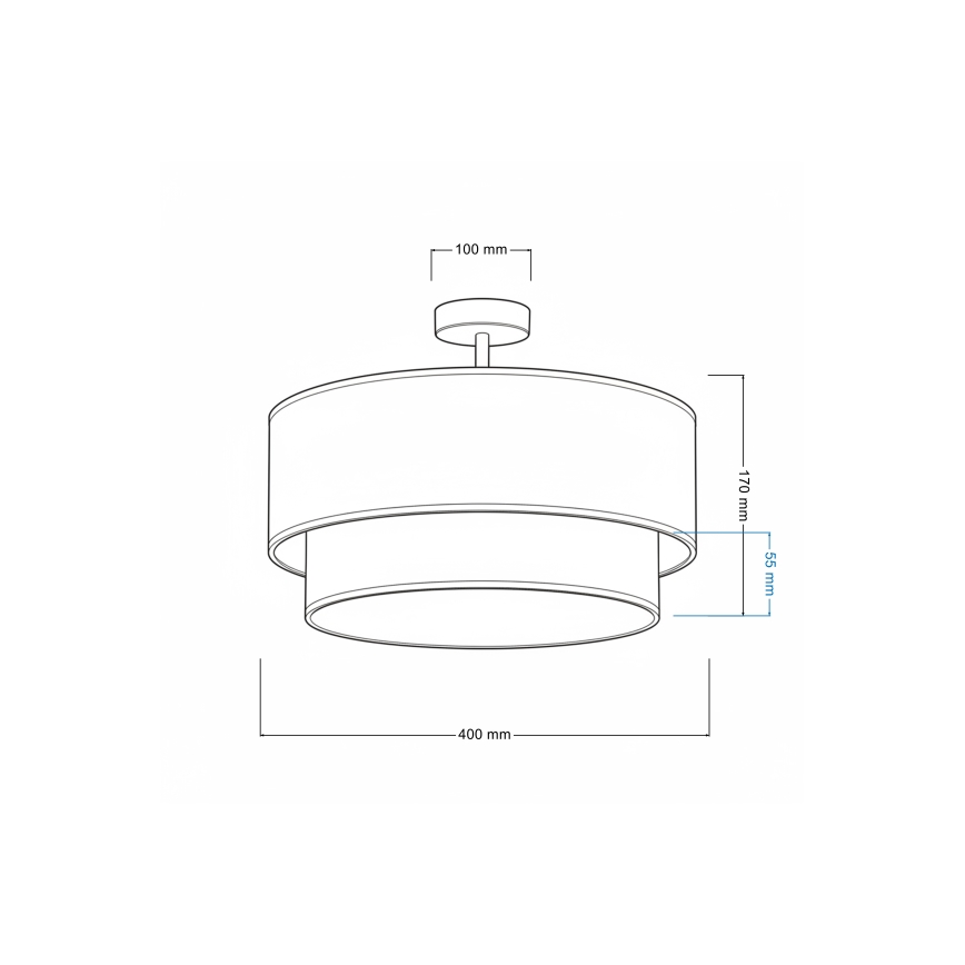 Brilagi - Candeeiro de teto LED de sobrepor BOHO BOBO 1xE27/60W/230V Ø 40 cm padrão de bolinhas bege/creme