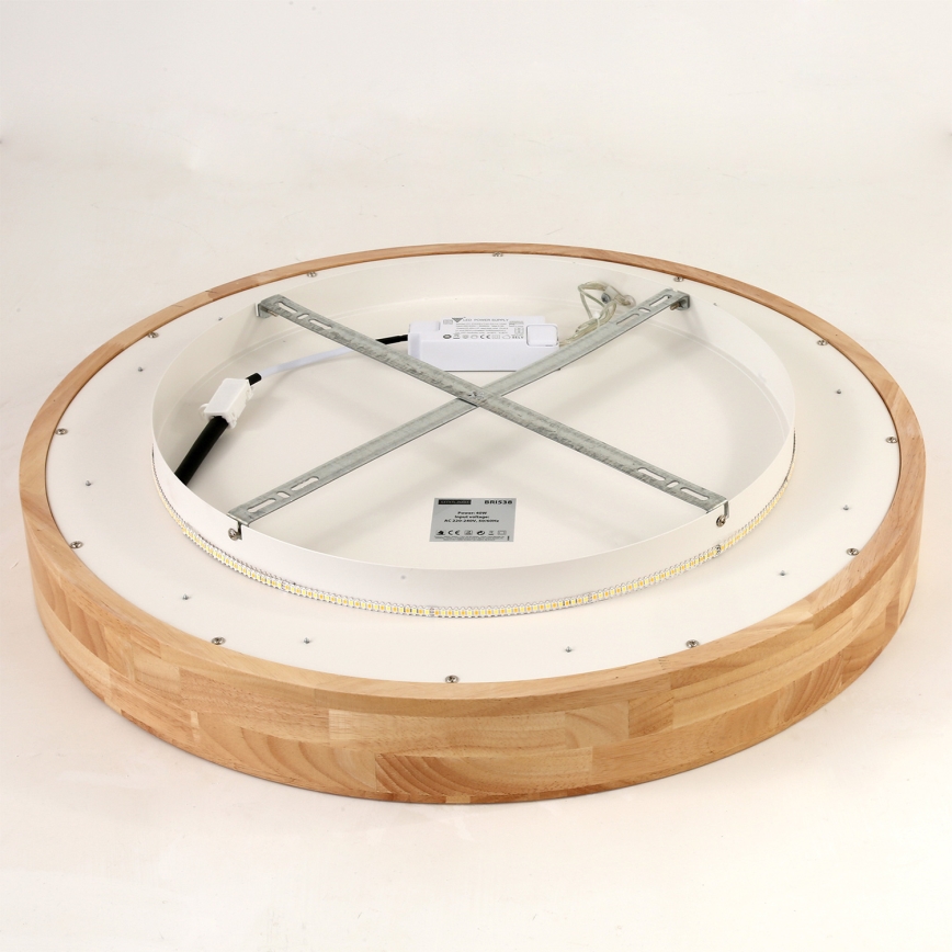 Brilagi - Candeeiro de teto LED FALCON WOOD LED/40W/230V 3000/4000/6000K Ø 60 cm madeira