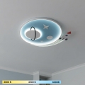 Brilagi -LED Luminária de teto infantil STARSHIP LED/64W/230V 3000/4500K azul