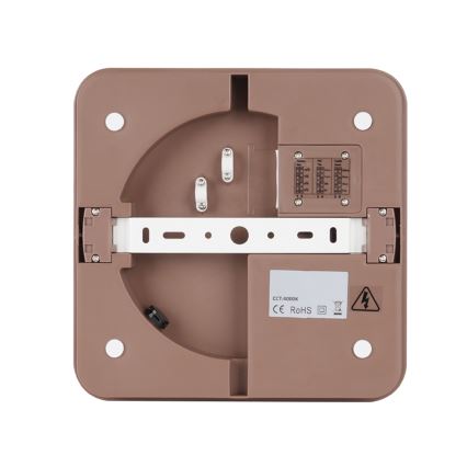 Brilagi - Plafon LED de exterior BENE LED/24W/230V 26x26 cm castanho IP54