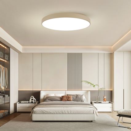 Brilagi - Candeeiro de teto LED POOL LED/128W/230V 3000/4500/6000K diâmetro 100 cm bege