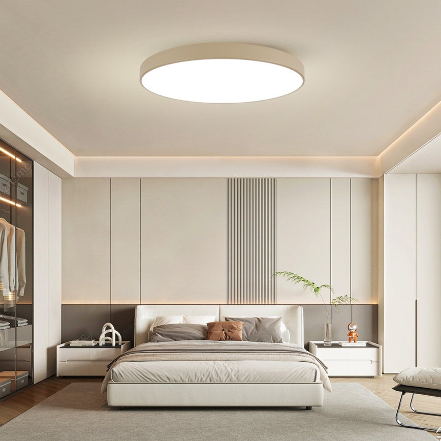 Brilagi - Candeeiro de teto LED POOL LED/128W/230V 3000/4500/6000K diâmetro 100 cm bege