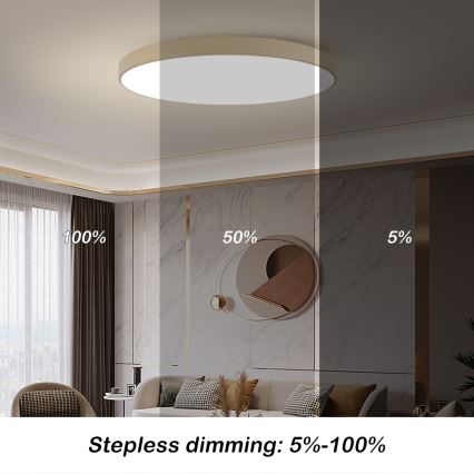 Brilagi - Luminária de teto LED POOL 180W/230V 3000/4000/6000K Ø 120 cm bege