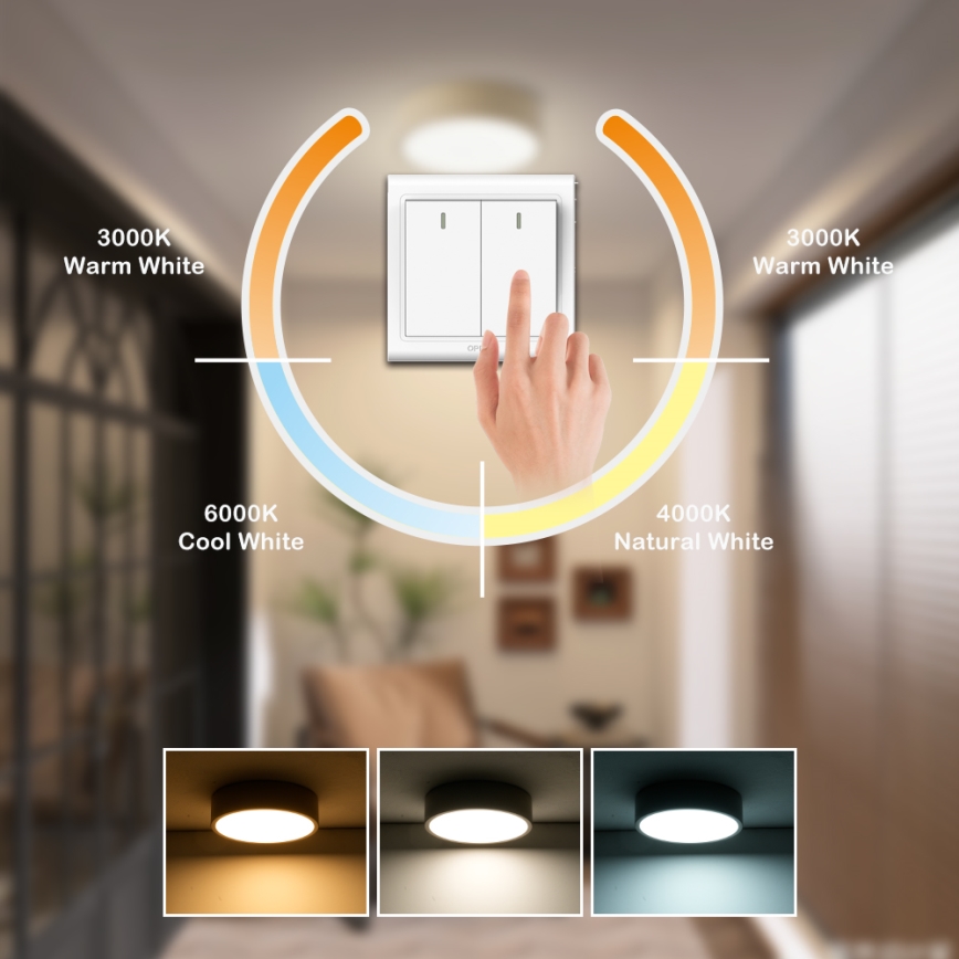 Brilagi - Candeeiro de tecto LED POOL LED/18W/230V 3000/4500/6000K Ø 20 cm bege