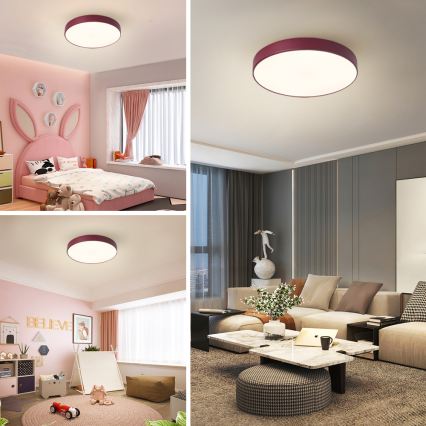 Brilagi - Candeeiro de teto LED POOL LED/48W/230V 3000/4000/6000K Ø 40 cm bordô