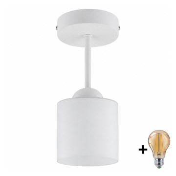 BRILAGI - LED Luminária de teto sobreposta RETRO GLASS 1xE27/60W/230V Ø 10 cm branca