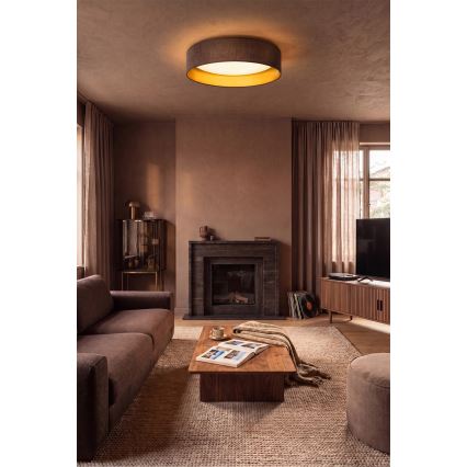 Brilagi - Candeeiro de tecto LED VELVET SIMPLE LED/36W/230V 3000K Ø 55 cm castanho/dourado