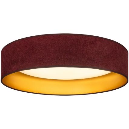 Brilagi - Candeeiro de teto LED VELVET SIMPLE LED/36W/230V 3000K Ø 55 cm bordô/dourado