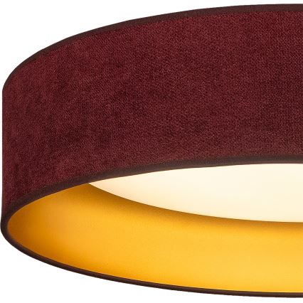 Brilagi - Candeeiro de teto LED VELVET SIMPLE LED/36W/230V 3000K Ø 55 cm bordô/dourado