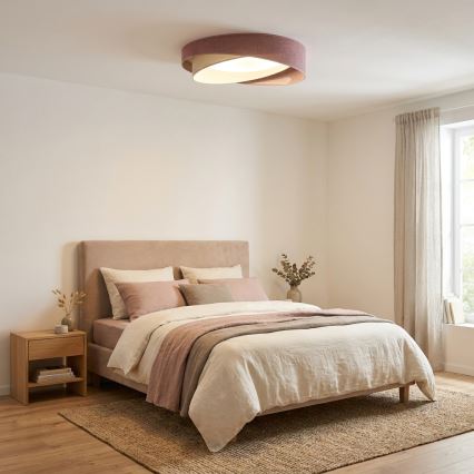 BRILAGI - Luminária de teto VELVET TWIST LED/24W/230V 4000K Ø 55 cm rosa/creme