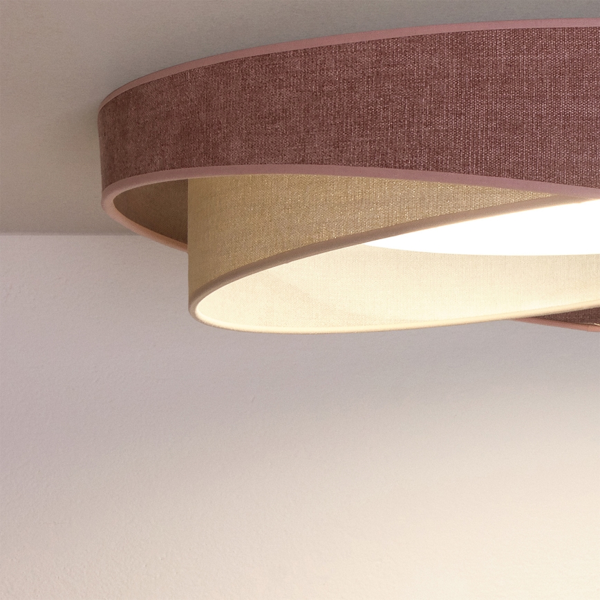 BRILAGI - Luminária de teto VELVET TWIST LED/24W/230V 4000K Ø 55 cm rosa/creme