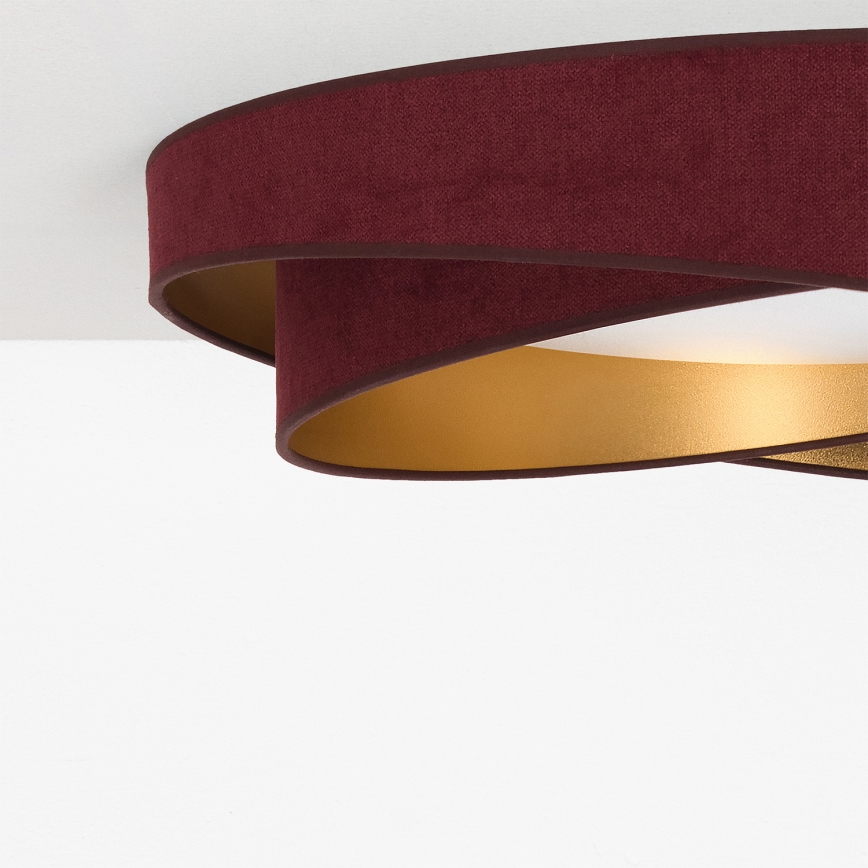 BRILAGI - Luminária de teto LED VELVET TWIST LED/24W/230V 4000K Ø 55 cm vinho/dourado