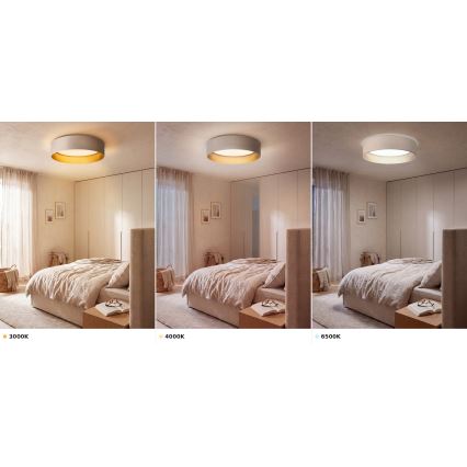 BRILAGI - Candeeiro de Teto LED VELVET VARI LED/24W/230V 3000/4000/6500K Ø 45 cm creme/dourado