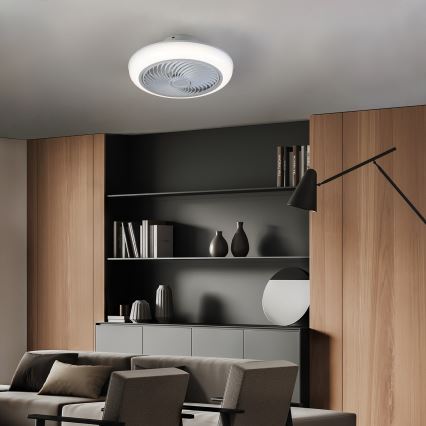 Brilagi - Luminária de teto LED dimmerizável com ventilador LED/30W/230V 3000-6500K branco + controlo remoto