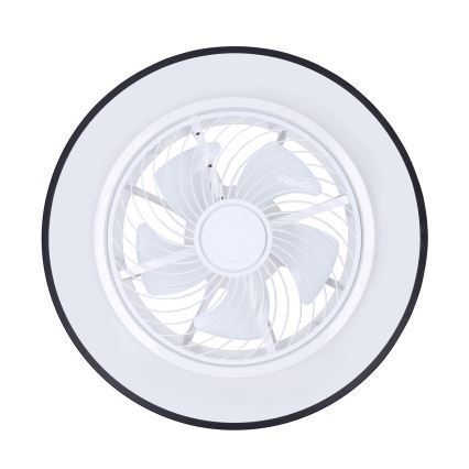 Brilagi - Luminária de teto LED dimmerizável com ventilador LED/30W/230V 3000-6500K preta + controlo remoto