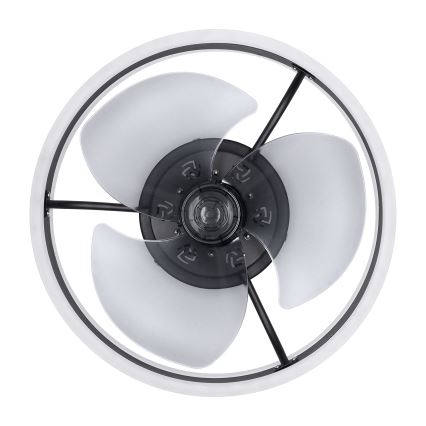 Brilagi - Luminária de teto LED dimmerizável com ventilador LED/30W/230V 3000-6500K preta + controlo remoto