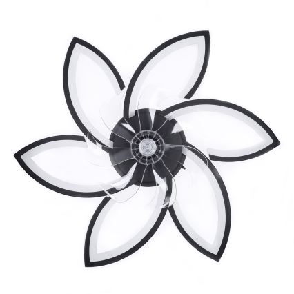 Brilagi - Luminária de teto LED dimmerizável com ventilador LED/50W/230V 3000-6500K preta + controlo remoto