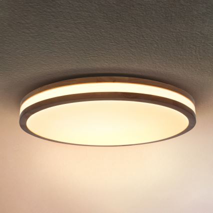 Brilagi - Candeeiro de teto LED dimerizável MOLINA LED/72W/230V 3000-6500K carvalho Ø 78 cm + controlo remoto