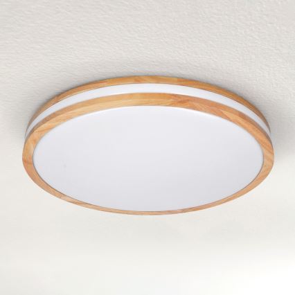 Brilagi - Candeeiro de teto LED dimerizável MOLINA LED/72W/230V 3000-6500K carvalho Ø 78 cm + controlo remoto