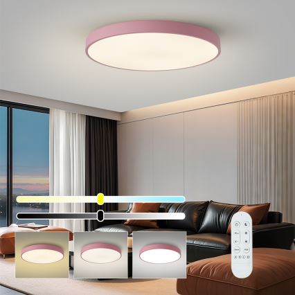Brilagi - Luminária LED dimerizável POOL SMART LED/100W/230V Ø 80 cm 3000-6000K Wi-Fi Tuya + comando remoto rosa