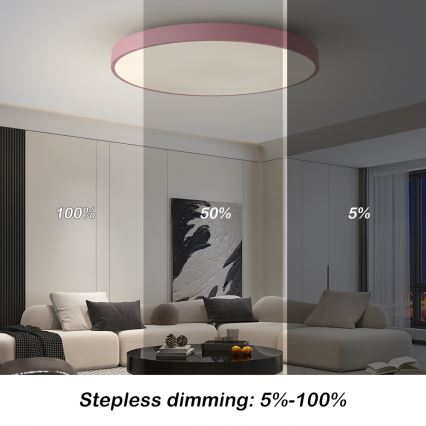 Brilagi - Luminária LED dimerizável POOL SMART LED/100W/230V Ø 80 cm 3000-6000K Wi-Fi Tuya + comando remoto rosa