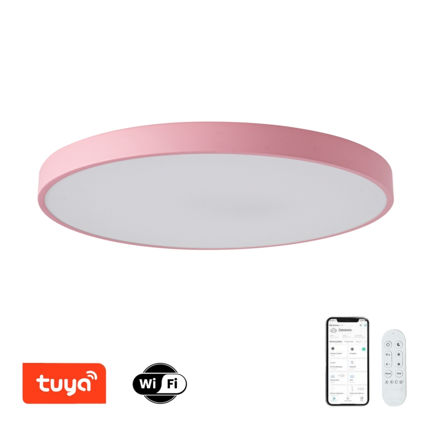 Brilagi - Luminária LED dimerizável POOL SMART LED/100W/230V Ø 80 cm 3000-6000K Wi-Fi Tuya + comando remoto rosa