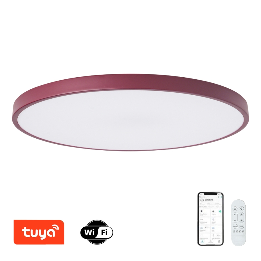 Brilagi - Luminária LED regulável POOL SMART LED/128W/230V Ø 100 cm 3000-6000K Wi-Fi Tuya + controlo remoto bordô