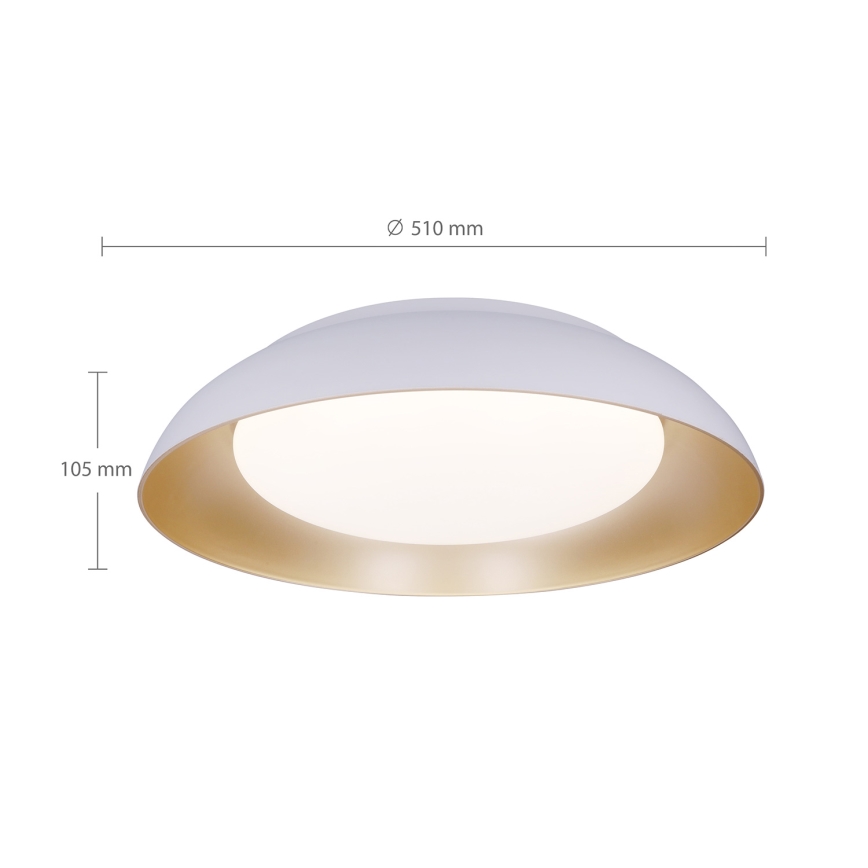 Brilagi - Candeeiro de tecto LED dimerizável ALVA LED/48W/230V 3000-6500K diâmetro 51 cm branco + controlo remoto