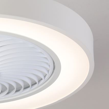 Brilagi - Luminária de teto LED regulável com ventilador LED/30W/230V 3000-6500K Ø 50 cm branca + controlo remoto