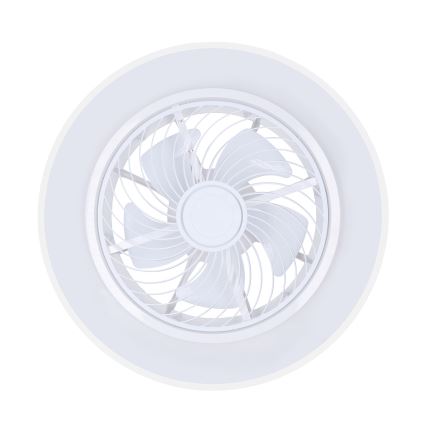 Brilagi - Luminária de teto LED regulável com ventilador LED/30W/230V 3000-6500K Ø 50 cm branca + controlo remoto