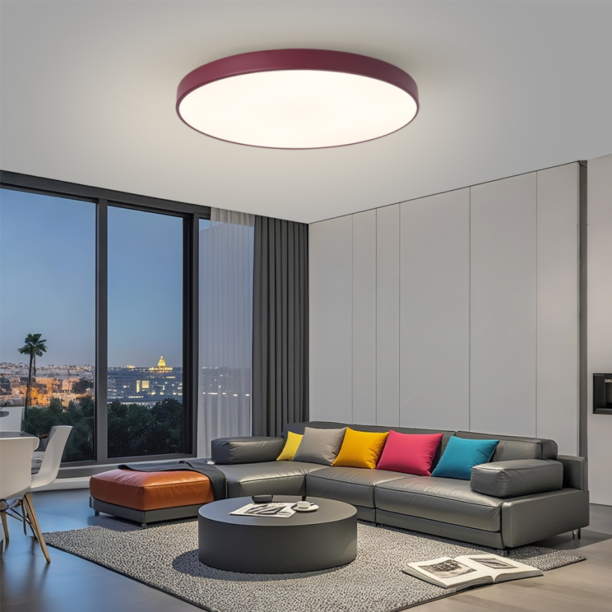 Brilagi - Luminária LED regulável POOL SMART LED/100W/230V, diâmetro 80 cm, 3000-6000K, Wi-Fi Tuya + controlo remoto, bordô