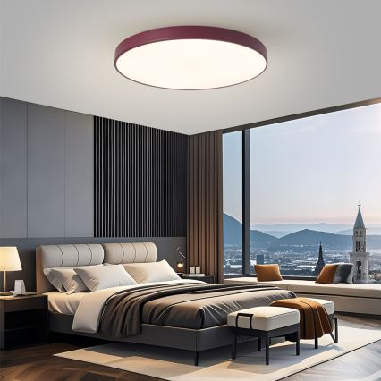 Brilagi - Luminária LED regulável POOL SMART LED/100W/230V, diâmetro 80 cm, 3000-6000K, Wi-Fi Tuya + controlo remoto, bordô