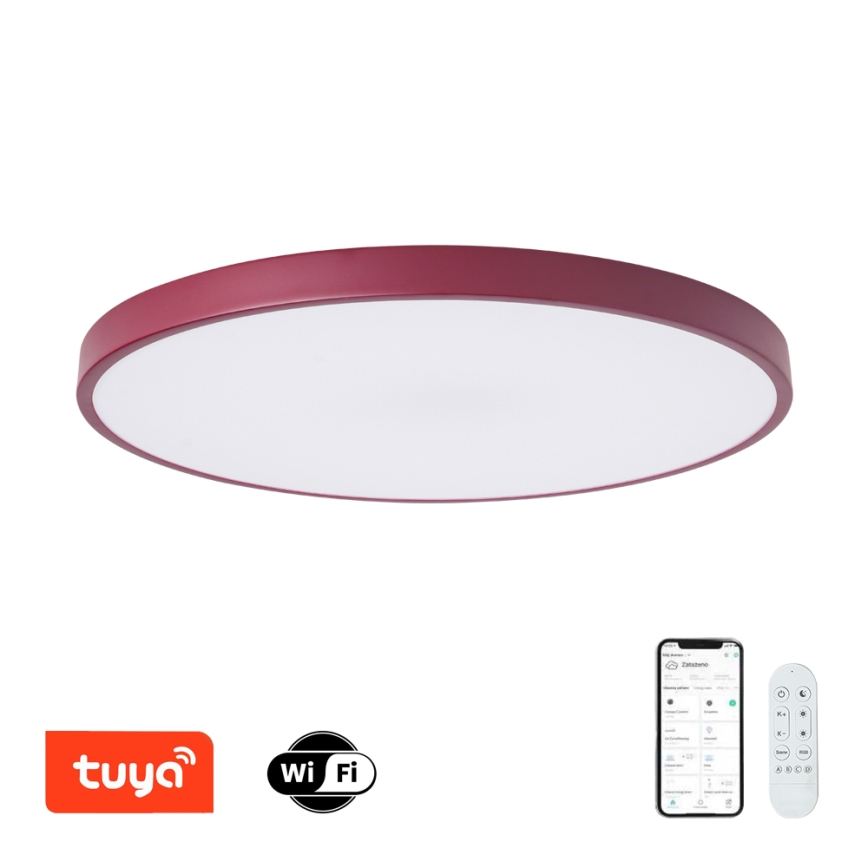 Brilagi - Luminária LED regulável POOL SMART LED/100W/230V, diâmetro 80 cm, 3000-6000K, Wi-Fi Tuya + controlo remoto, bordô