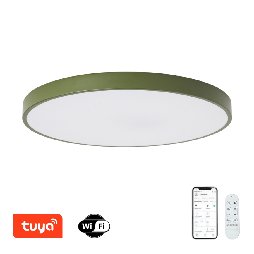 Brilagi - Luminária LED dimerizável POOL SMART LED/100W/230V Ø 80 cm Wi-Fi Tuya + controlo remoto verde