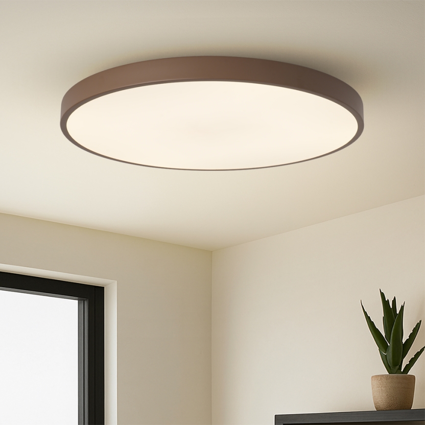 Brilagi - Luminária LED dimerizável POOL SMART LED/128W/230V diâmetro 100 cm 3000-6000K Wi-Fi Tuya + controlo remoto castanho